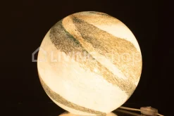 J-LINE Ronde lamp Dany glas gemarmerd Large