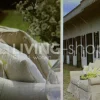 PR LIVING Salon landelijke stijl Eline sofa 3,5 zitbank met rok