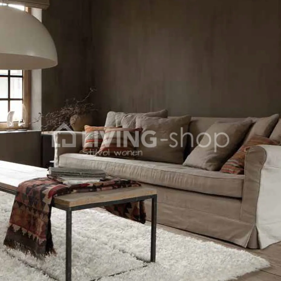 PR LIVING Salon landelijke stijl Eline sofa 3,5 zitbank met rok