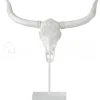 J-LINE Schedel met gewei op staander,