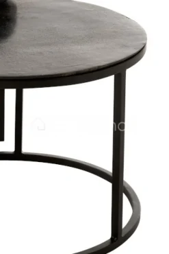J-LINE Set 3 bijzettafels aluminium nesting tables