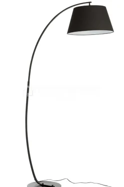J-LINE Staande lamp boog zwart