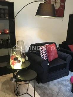 J-LINE Staande lamp boog zwart