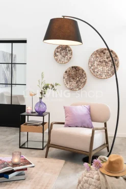 J-LINE Staande lamp boog zwart
