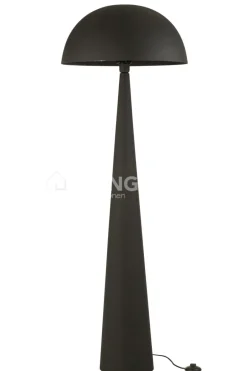 J-LINE Staande lamp paddenstoel zwart