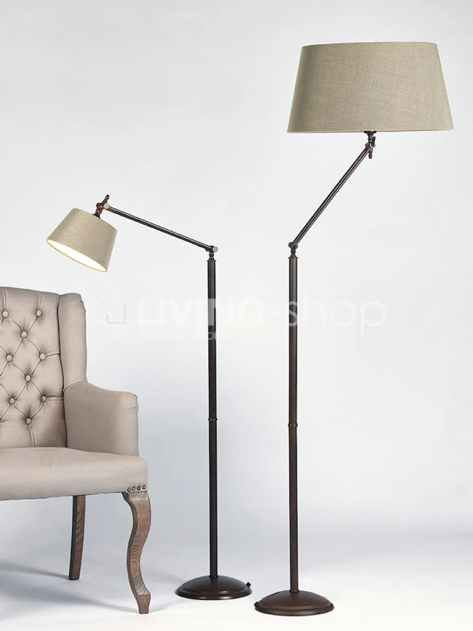 Verlichting online Staande lamp richtbaar landelijk modern + kap DIA20x15xH12CM