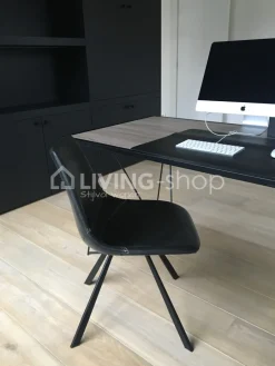 Stoel Alicia ginger pu+ black leg