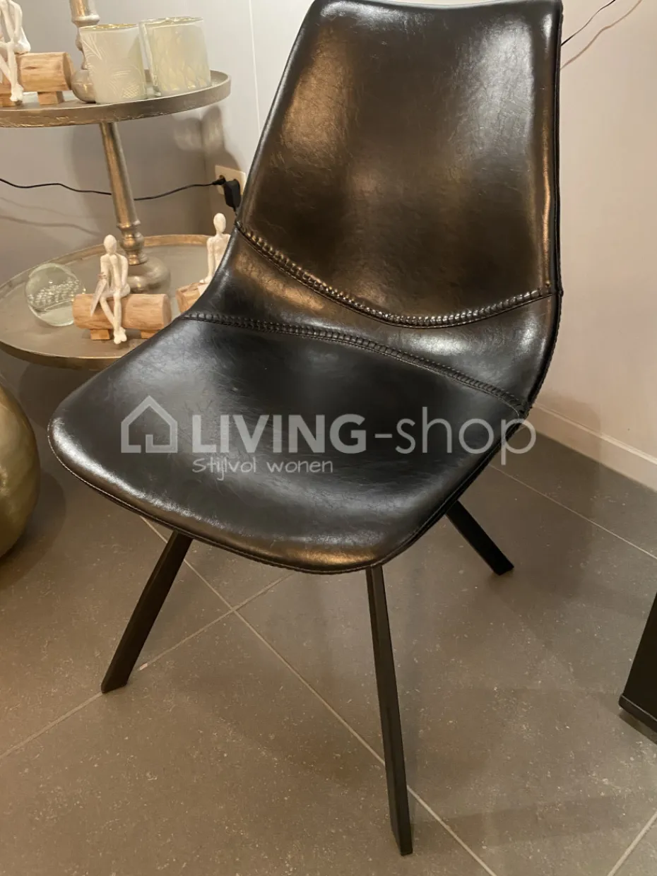 Stoel Alicia ginger pu+ black leg