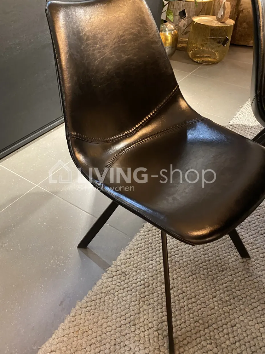 Stoel Alicia ginger pu+ black leg