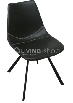 Stoel Alicia ginger pu+ black leg