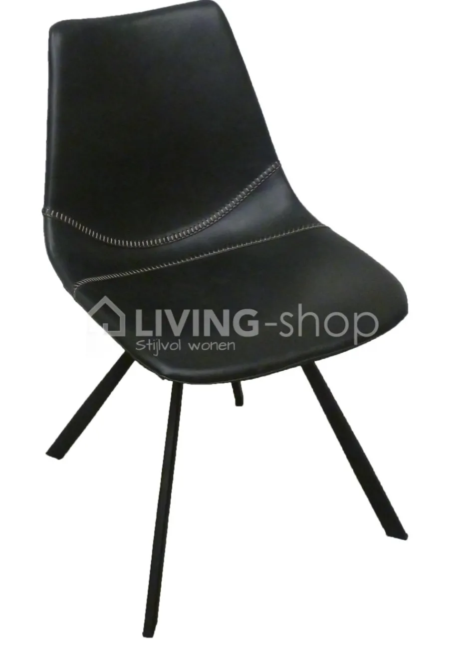 Stoel Alicia ginger pu+ black leg