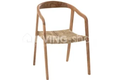 J-LINE Stoel Ana teak hout bruin