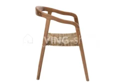 J-LINE Stoel Ana teak hout bruin