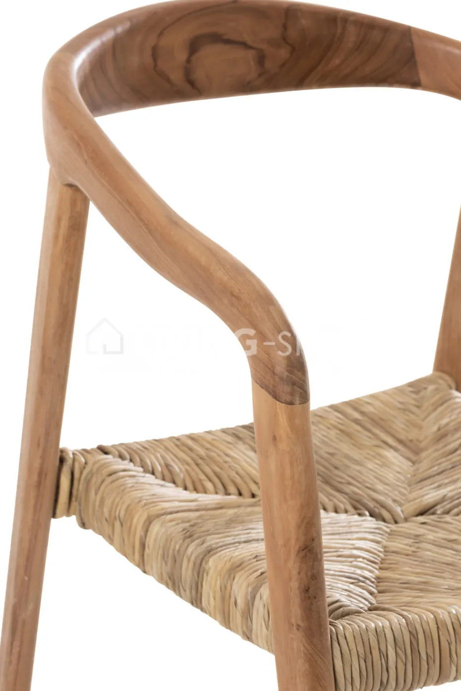 J-LINE Stoel Ana teak hout bruin