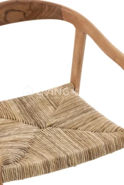 J-LINE Stoel Ana teak hout bruin