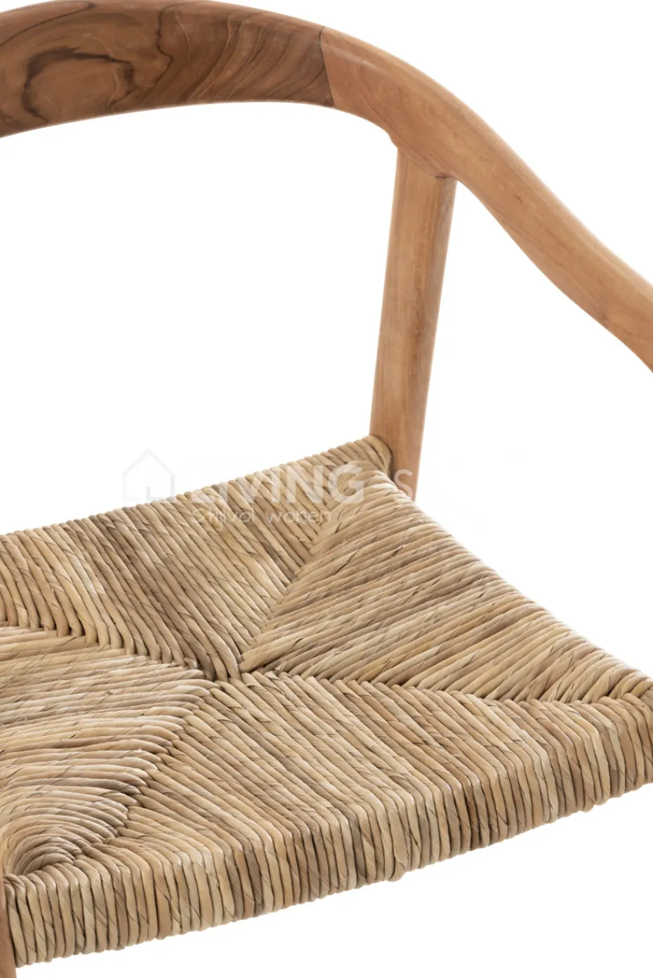 J-LINE Stoel Ana teak hout bruin