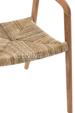 J-LINE Stoel Ana teak hout bruin