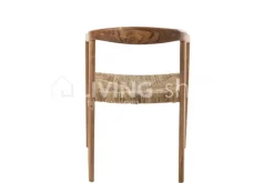 J-LINE Stoel Ana teak hout bruin