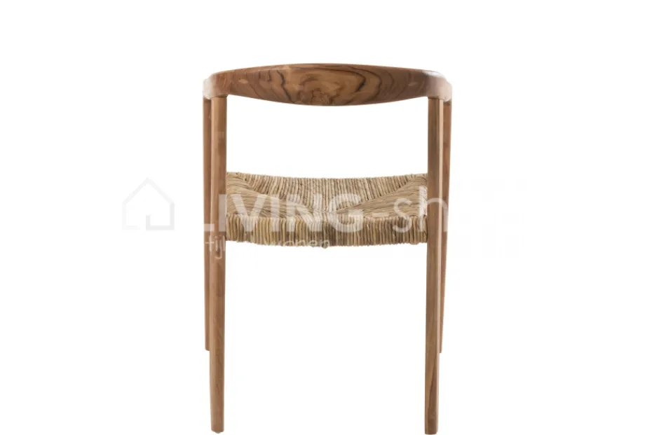 J-LINE Stoel Ana teak hout bruin