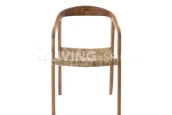 J-LINE Stoel Ana teak hout bruin