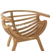 J-LINE Stoel Crab Teak Hout Naturel