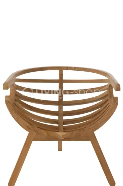 J-LINE Stoel Crab Teak Hout Naturel