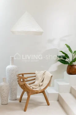 J-LINE Stoel Crab Teak Hout Naturel