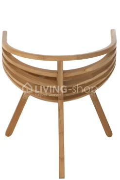 J-LINE Stoel Crab Teak Hout Naturel