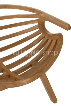 J-LINE Stoel Crab Teak Hout Naturel
