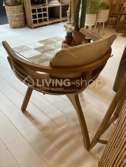 J-LINE Stoel Crab Teak Hout Naturel