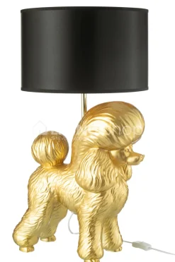 J-LINE Tafellamp hond Poodle goud