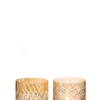 J-LINE Theelicht glas Goud Diamant, assortiment