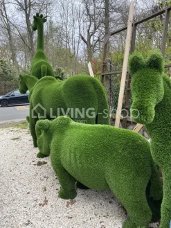 Tuinbeeld kunstgras Neushoorn Topiary