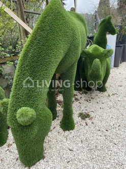 Tuinbeeld kunstgras Neushoorn Topiary