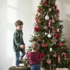 J-LINE Valse kerstboom met Led Lichtjes Plastiek Groen