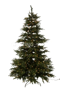 J-LINE Valse kerstboom met Led Lichtjes Plastiek Groen