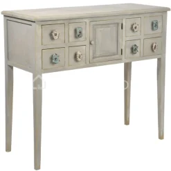 J-LINE Vintage cottage console mint commode, meubels