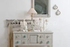 J-LINE Vintage cottage console mint commode, meubels
