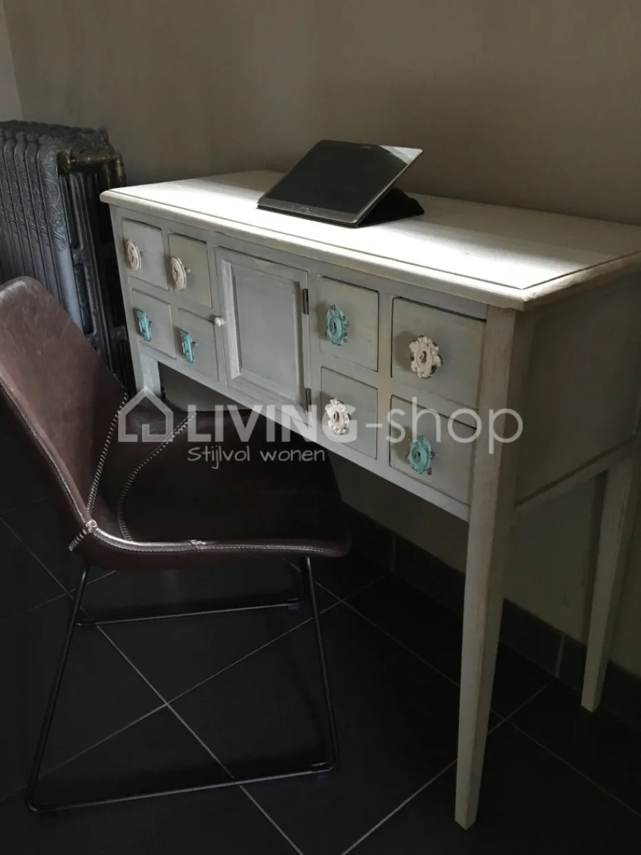 J-LINE Vintage cottage console mint commode, meubels