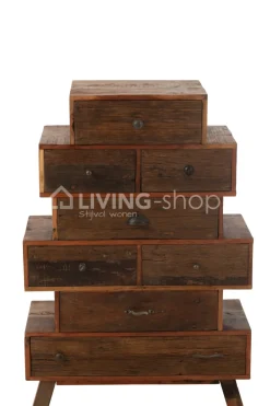 J-LINE Vintage Ladenkast Vinto houten commode