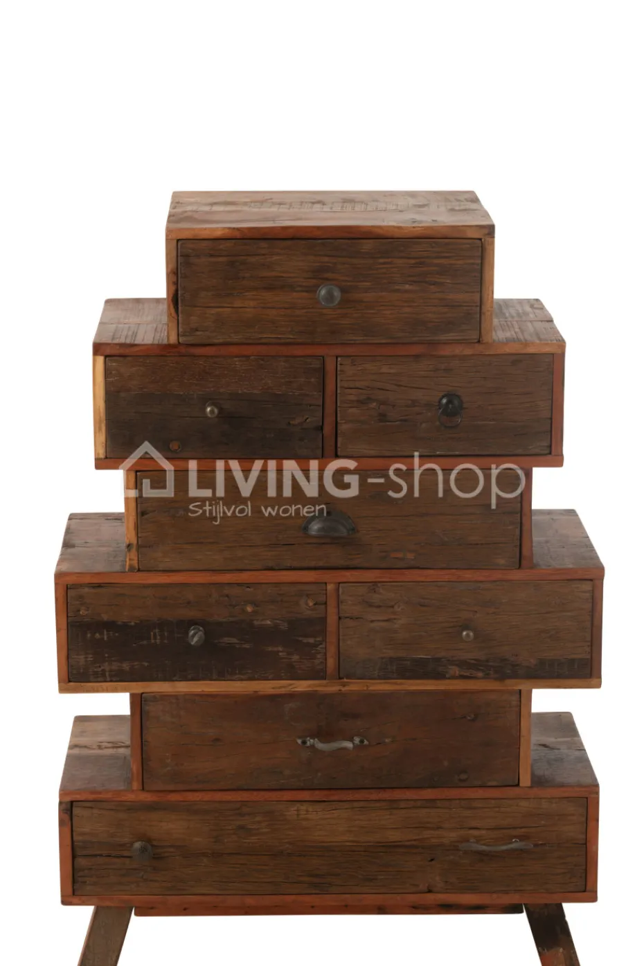 J-LINE Vintage Ladenkast Vinto houten commode