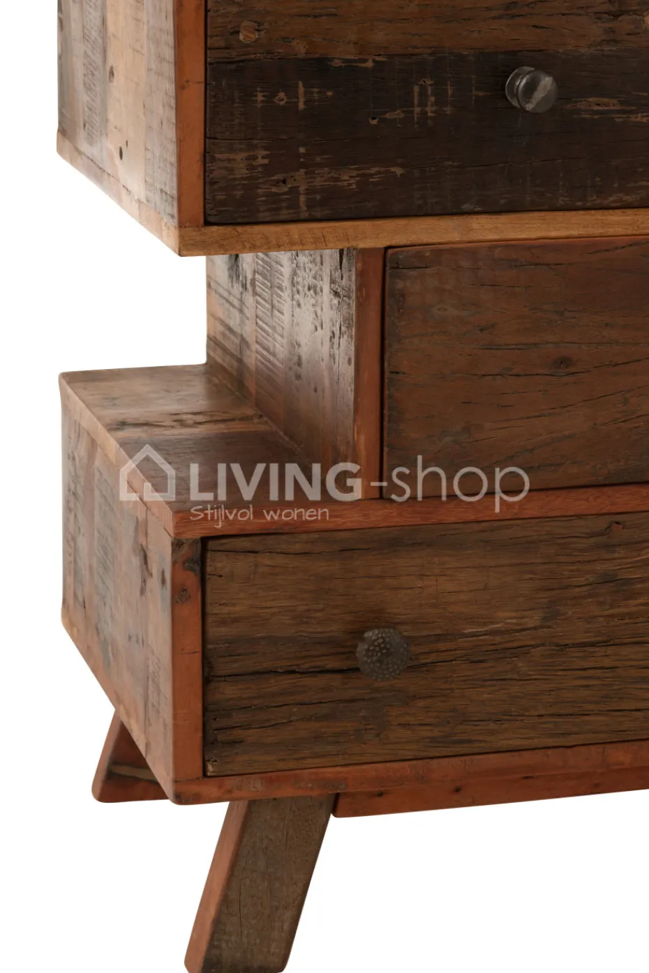 J-LINE Vintage Ladenkast Vinto houten commode
