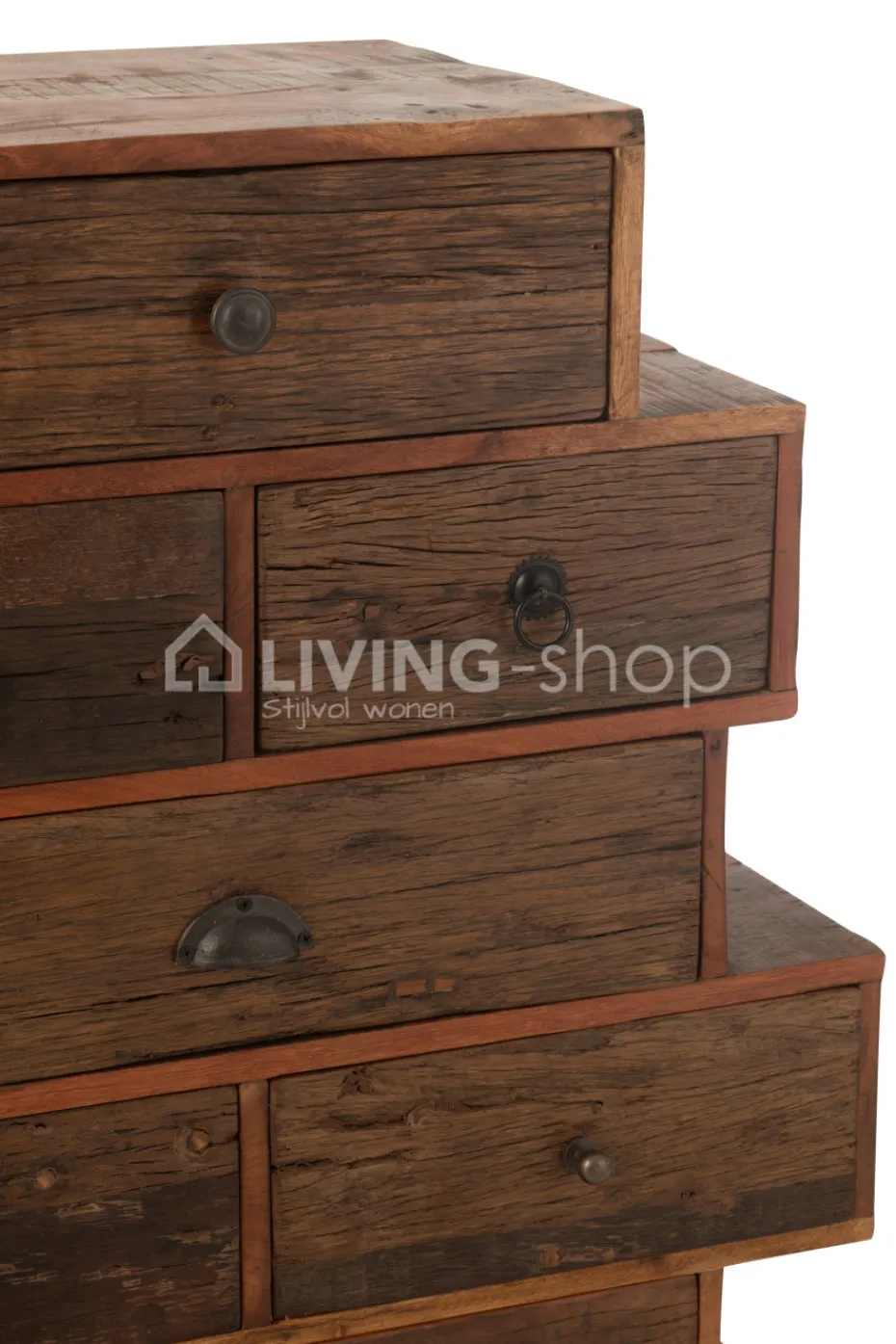 J-LINE Vintage Ladenkast Vinto houten commode