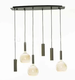 Verdace verlichting Vintage lampenpendel bronzo cilinders