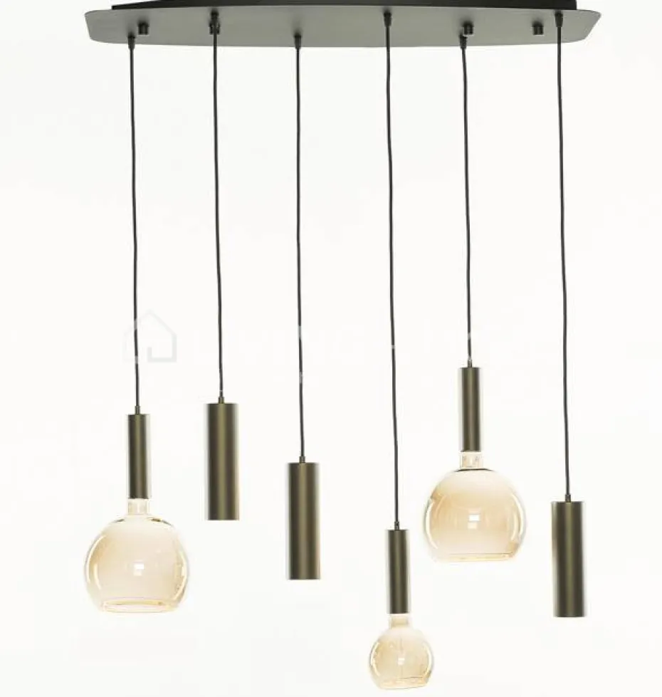 Verdace verlichting Vintage lampenpendel bronzo cilinders