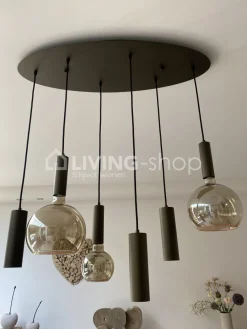 Verdace verlichting Vintage lampenpendel bronzo cilinders