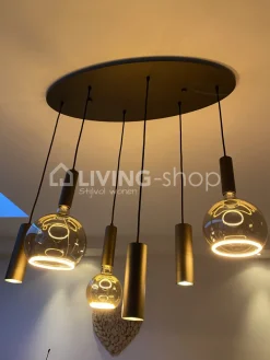 Verdace verlichting Vintage lampenpendel bronzo cilinders