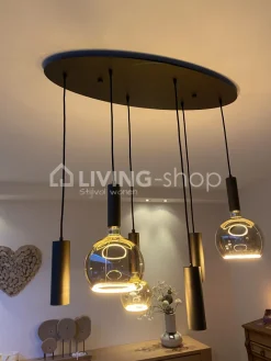 Verdace verlichting Vintage lampenpendel bronzo cilinders