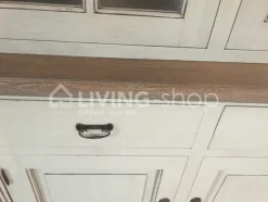 TIMELESS LIVING Vitrinekast crème met naturel top