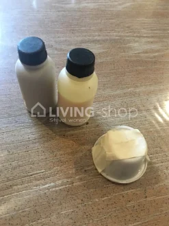 TIMELESS LIVING Vitrinekast crème met naturel top